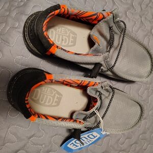 Hey Dude Gray and Orange Men's Shoes